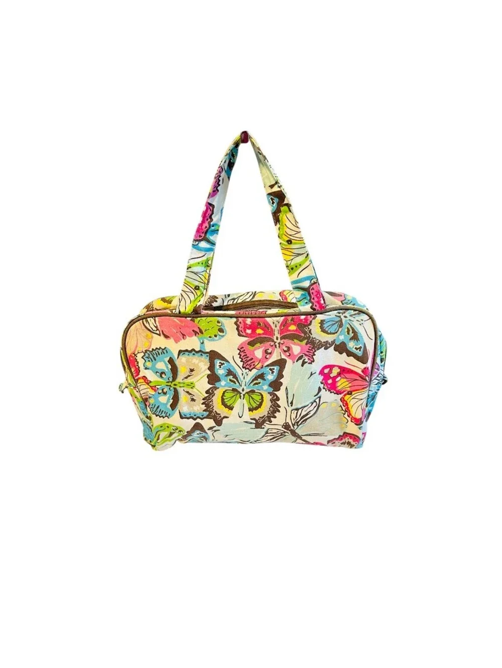 Thirty-One Multicolored Butterfly Cosmetic Bag